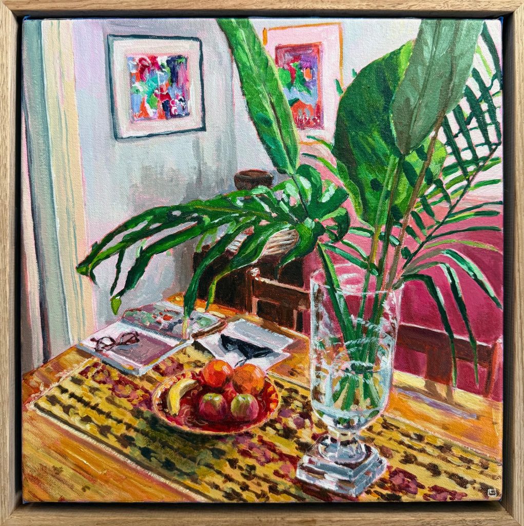 Artwork of vase with table 