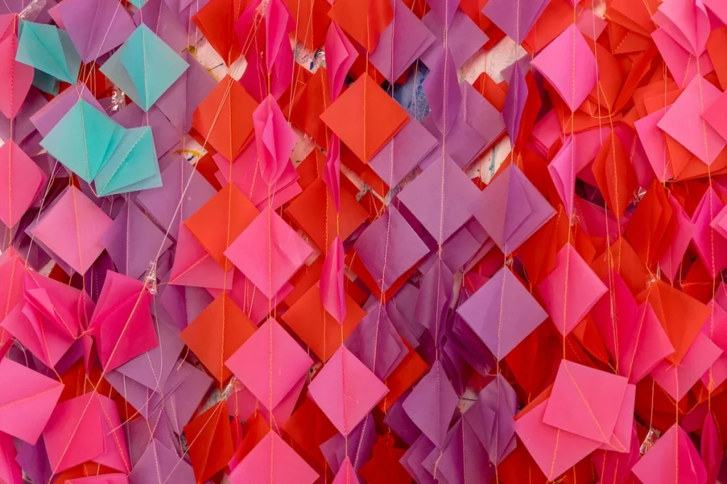 Paper artwork by Claire Knill, installation artist for Affordable Art Fair Hampstead, 7 – 11 May. Photo by Graham Turner.