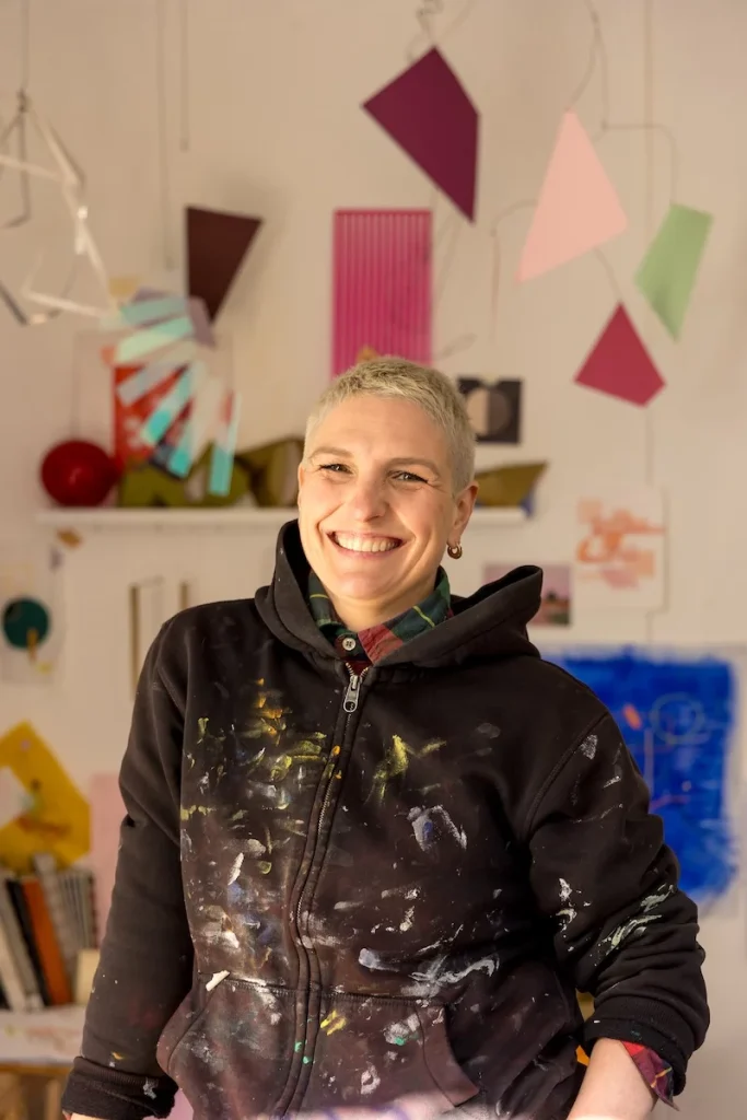 Claire Knill, installation artist for Affordable Art Fair Hampstead, 7 – 11 May. Photo by Graham Turner.