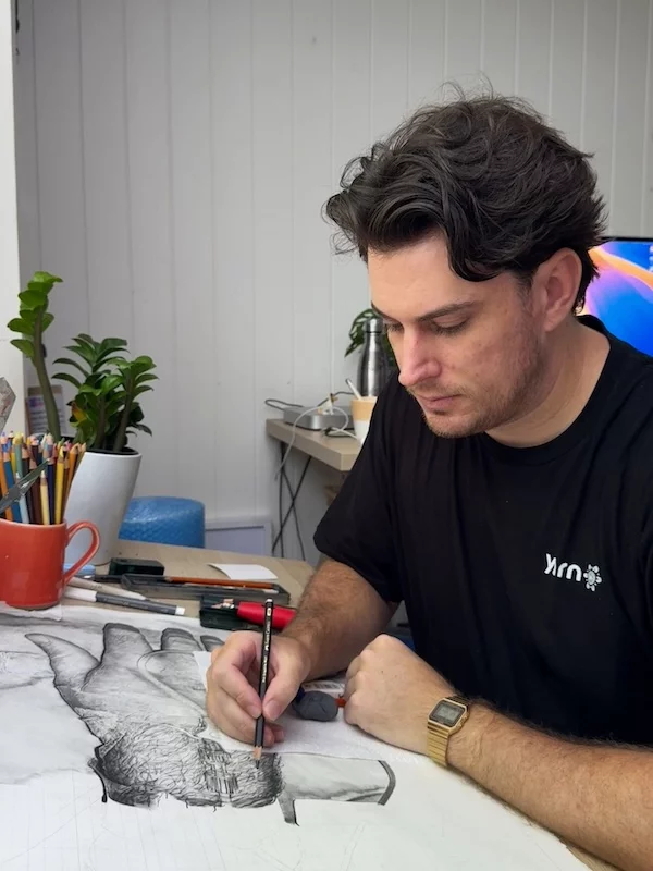 Will Turner in the studioDiscover: Young Talent, Affordable Art Fair Brisbane 2025