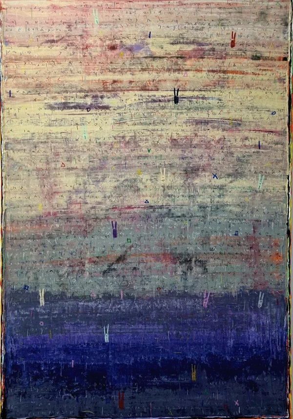 Abstract artwork with line